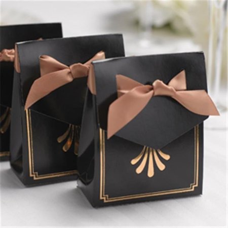 HORTENSE HEWITT Hortense B Hewitt 31179 Art Deco Tent Favor Boxes - Gold 31179